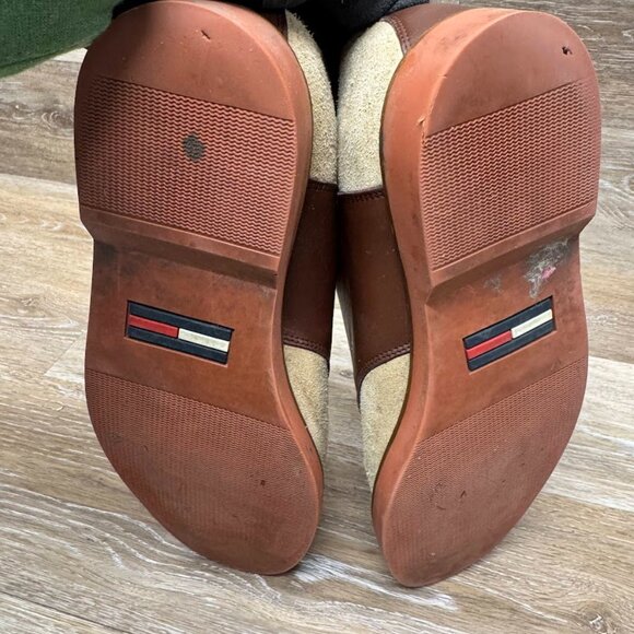 Tommy Hilfiger Brown Suede Saddle Style Oxford Shoes Men's Size 10 - Picture 4 of 7